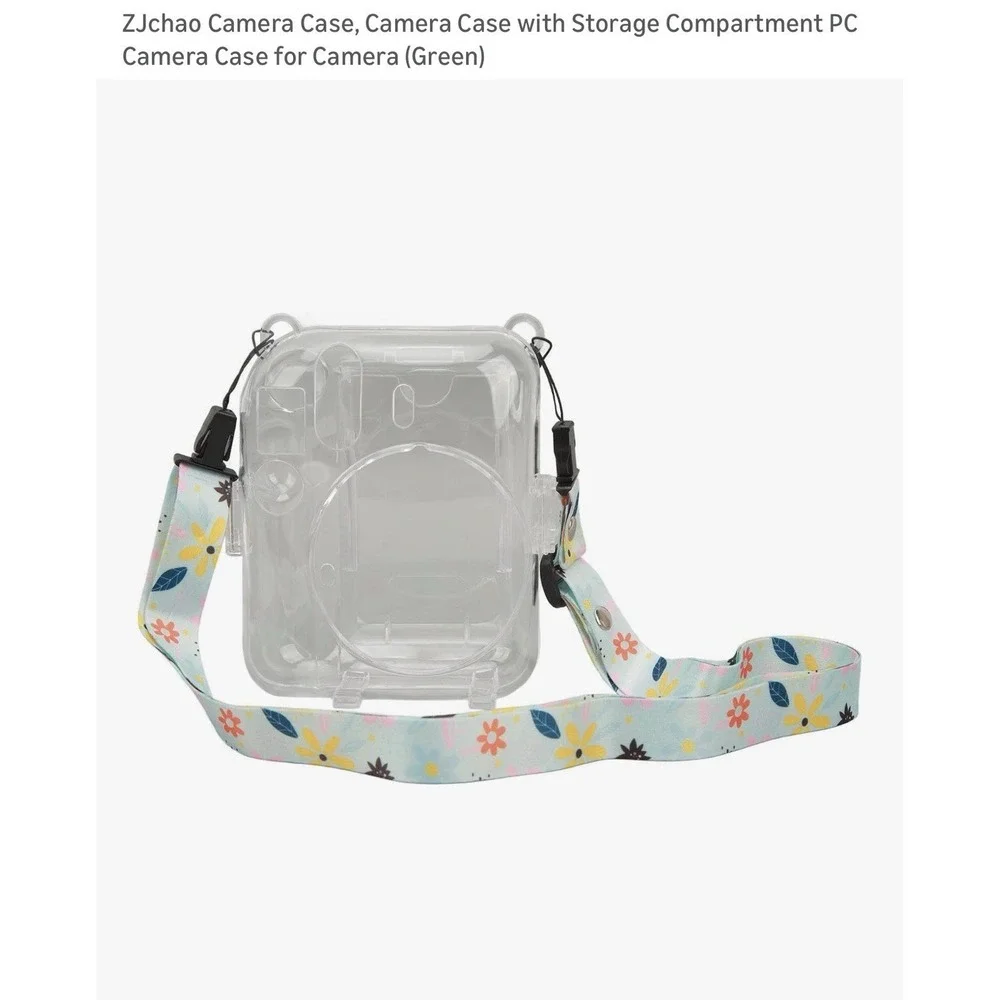 ZJchao Clear Rigid Plastic Camera Case with Strap, Cases/Covers to Fit Camera